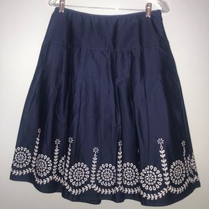 NWOT Navy & White Motto Skirt
